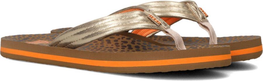 Reef Kids Ahi Wild teenslippers bruin goud Meisjes EVA 31