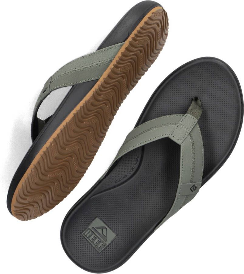 Reef Cushion Phantom 2.0 Olive Gum Heren Slippers Zwart Olijfgroen