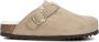 Scholl FAE NEW F Suede SA Womens Dark Beige FALSO Clogs Dark Beige - Thumbnail 1