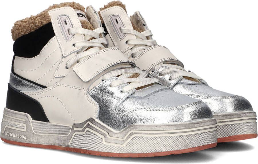 Scotch & Soda Lillie Hi Hoge sneakers Leren Sneaker Dames Wit