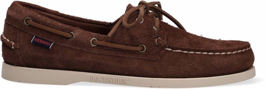 Sebago Handgemaakte Kameel Nautische Schoenen Brown Heren