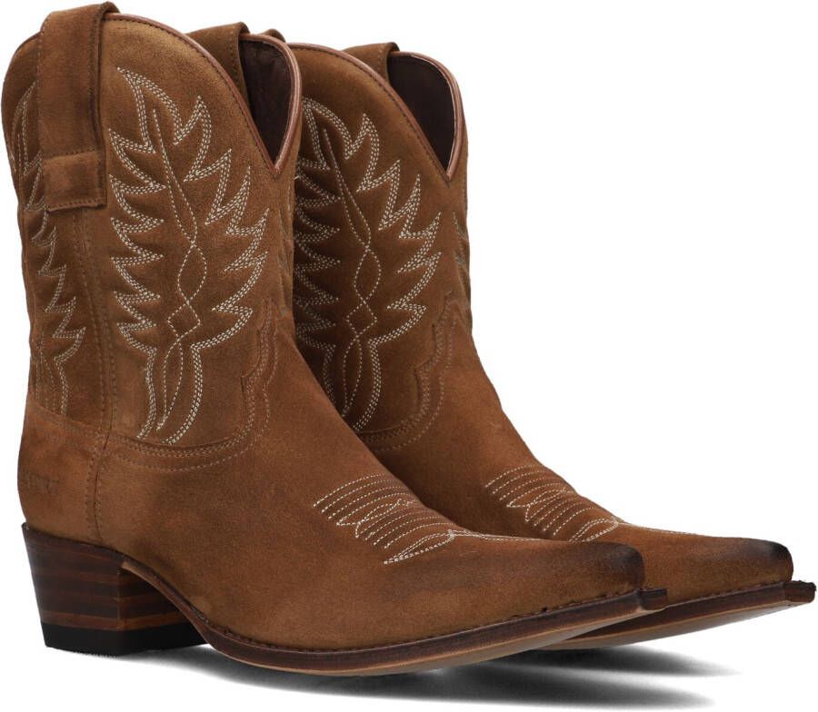 SENDRA Cowboylaarzen Dames 18651 Maat: 43 Materiaal: Suède Kleur: Cognac