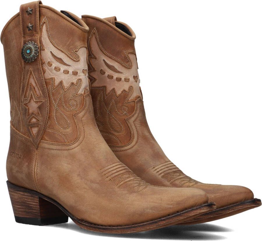 SENDRA Cowboylaarzen Dames 18673 Maat: 37 Materiaal: Suède Kleur: Bruin