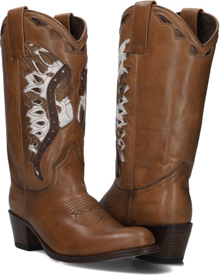 SENDRA Cowboylaarzen Dames 18802 Maat: 36 Materiaal: Leer Kleur: Cognac