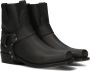 SENDRA Enkellaarsjes Dames 9077 Maat: 39 Materiaal: Leer Kleur: Zwart - Thumbnail 1