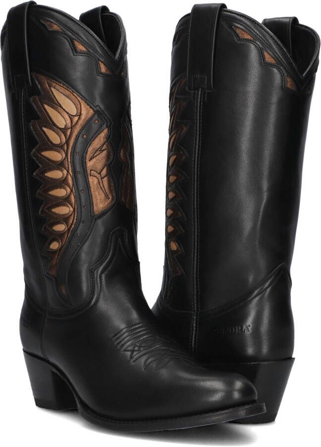 SENDRA Cowboylaarzen Dames 18802 Maat: 36 Materiaal: Leer Kleur: Zwart