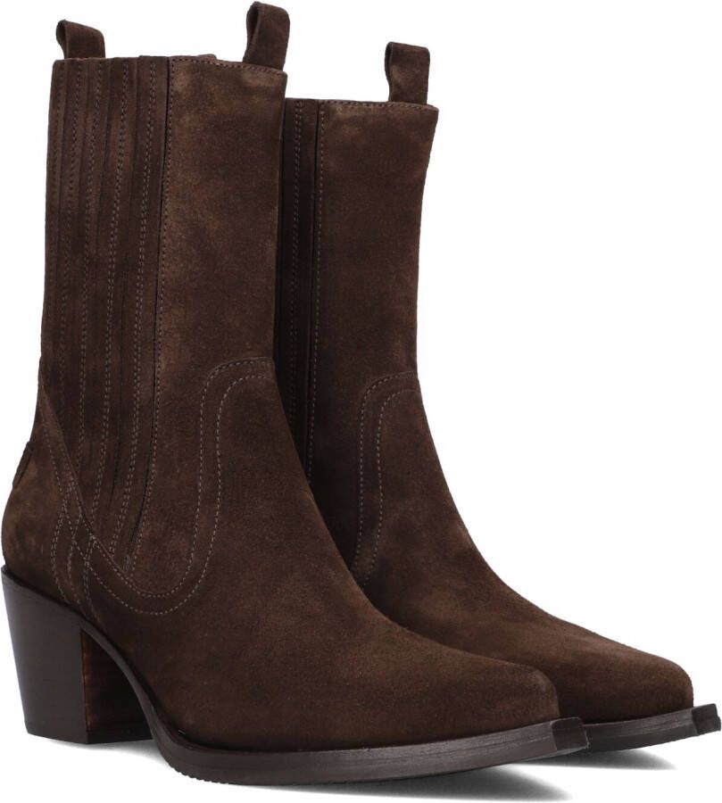 SHABBIES Enkellaarsjes Dames Jaymie Shelly Maat: 39 Materiaal: Suède Kleur: Bruin