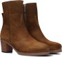 Shabbies Amsterdam Shabbies Lieve G Ankle Boot Enkellaarsjes Enkelboots met rits Dames Bruin - Thumbnail 1