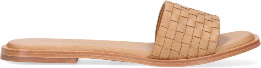 SHABBIES Slippers Dames 170020171 Maat: 38 Materiaal: Leer Kleur: Camel