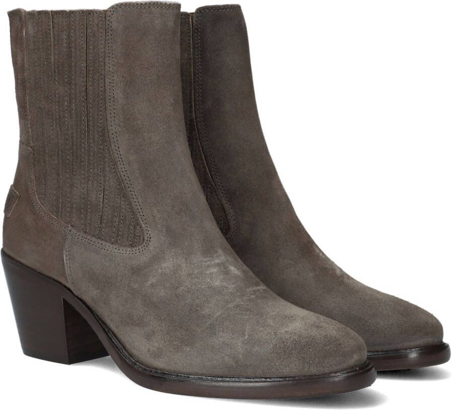 SHABBIES Enkellaarsjes Dames 183020297 Maat: 41 Materiaal: Suède Kleur: Taupe