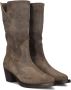 SHABBIES Enkellaarsjes Dames Lure Mid Boot Maat: 38 Materiaal: Suède Kleur: Taupe - Thumbnail 1