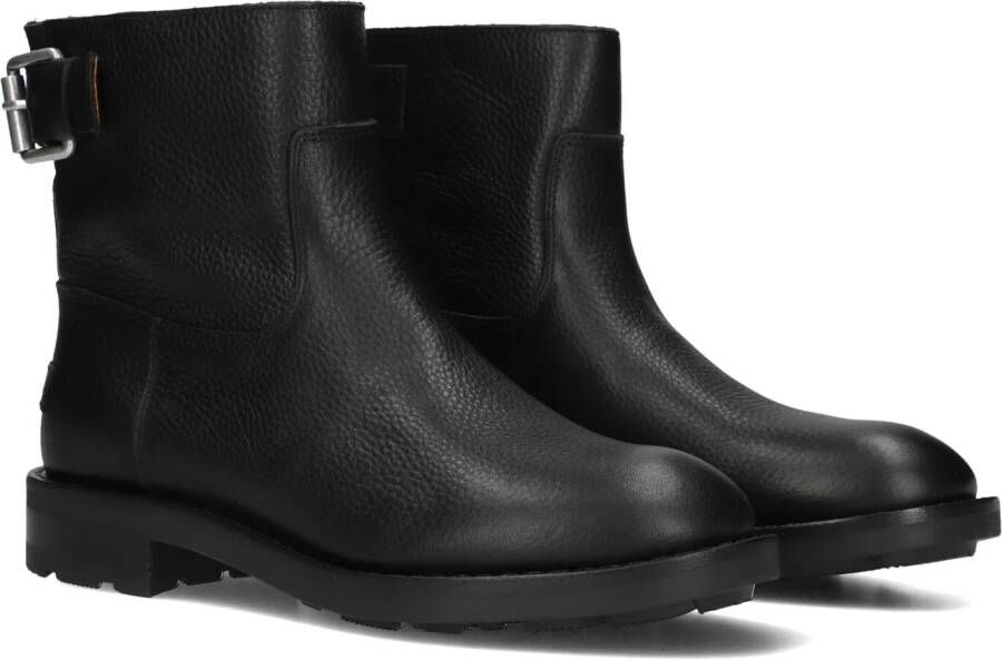 SHABBIES Enkelboots Dames Alyd Maat: 37 Materiaal: Leer Kleur: Zwart