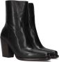 Shabbies Amsterdam Shabbies Loju Bootie Enkellaarsjes Enkelboots met rits Dames Zwart - Thumbnail 1