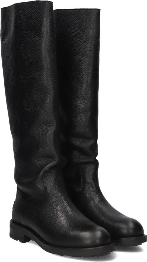 SHABBIES Hoge Laarzen Dames Alyd High Boot Maat: 36 Materiaal: Leer Kleur: Zwart