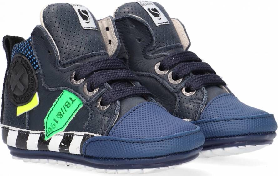 Shoesme Bp21w109 Babyschoenen Babyslofjes Jongens Blauw