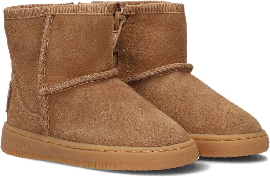 Shoesme Cognac Bootie Met Fluffy Voering Laarzen Kinderen Unisex Cognac Lammy