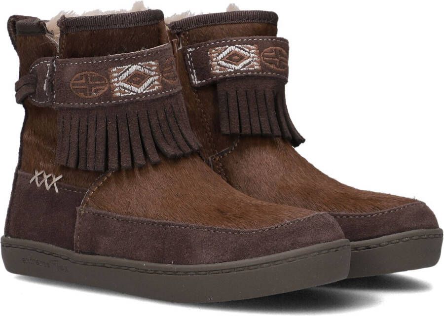 Shoesme Fl24w016 Enkellaarsjes Enkelboots met rits Meisjes Bruin