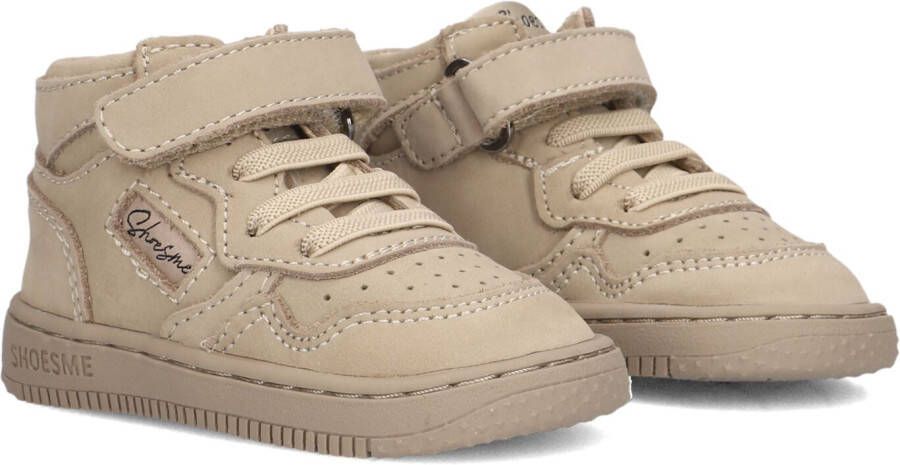 Shoesme leren sneakers taupe Bruin Leer Effen 23