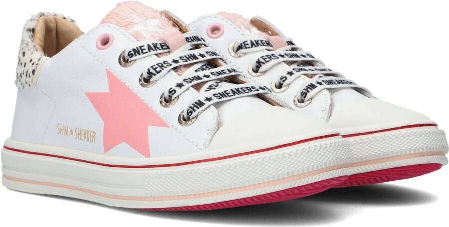 Shoesme On22s202 Lage sneakers Leren Sneaker Meisjes Wit