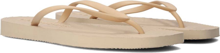 Bruin Tinten Tapered Teenslippers Zomer slippers Dames Beige