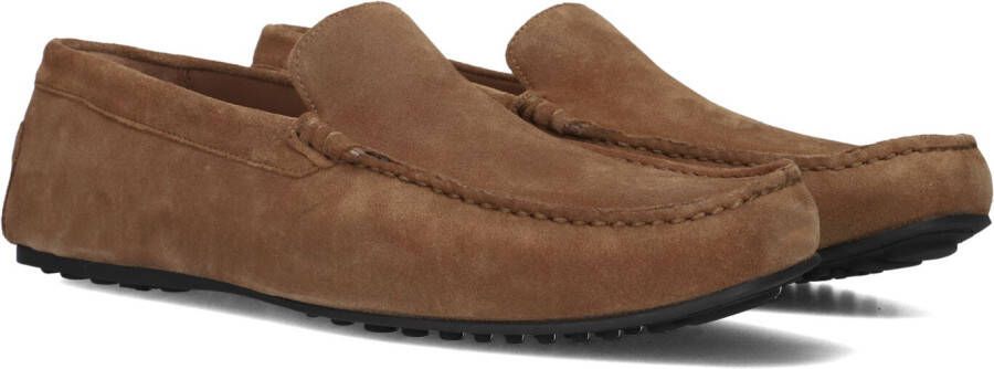 STEFANO LAURAN Mocassins Heren 2 Gesp Bio Slipper Maat: 45 Materiaal: Suède Kleur: Cognac