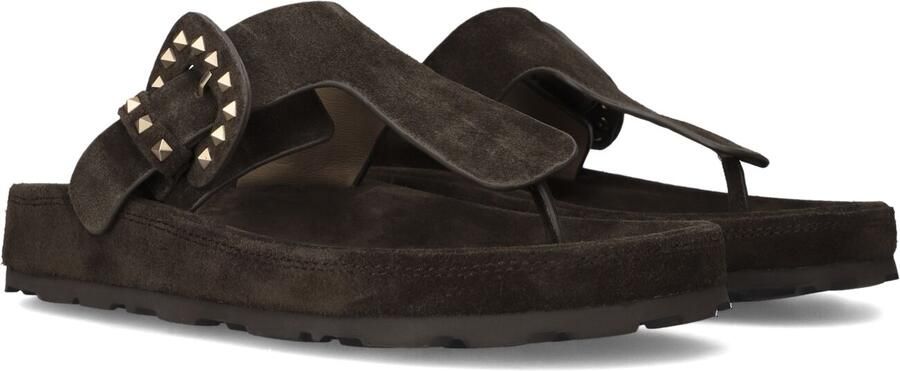 STEFANO LAURAN Teenslippers Dames Dk5668 Maat: 39 Materiaal: Suède Kleur: Bruin