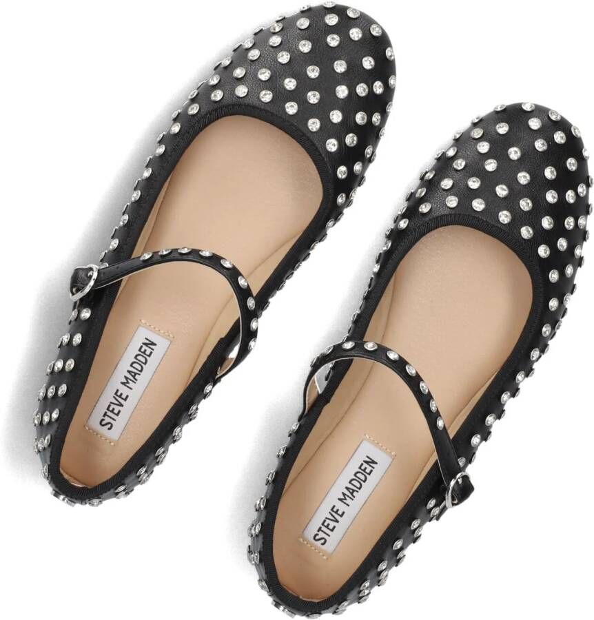 Steve Madden Zwarte Ballerina Flats met Zilveren Details Multicolor Dames