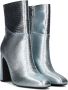 Steve Madden Aisha Enkellaarsjes Enkelboots met rits Dames Zilver - Thumbnail 1