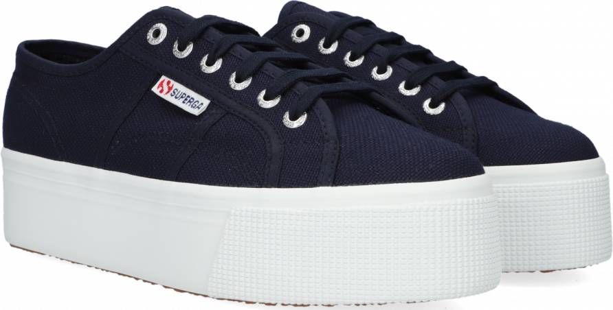 Superga 2790 Cotw Line Up And Down Lage sneakers Dames Blauw