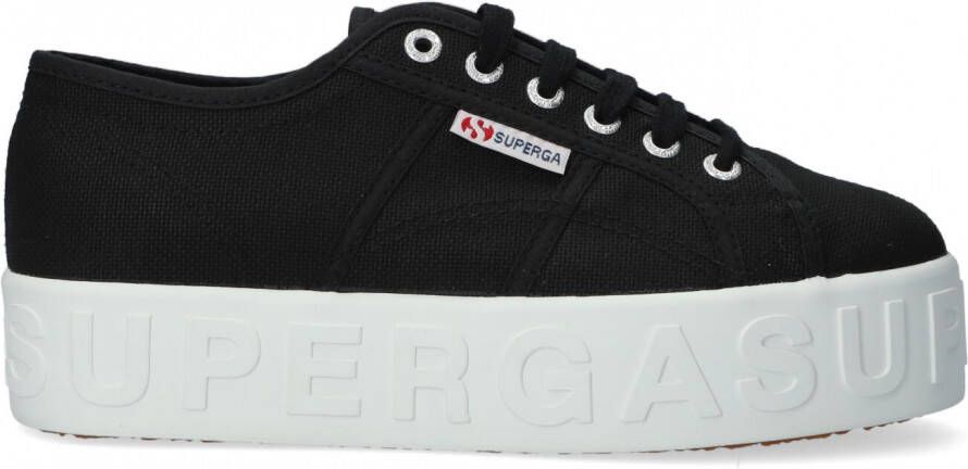 Superga Sneakers 2790 3D-Letters Zwart Streetwear Vrouwen