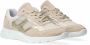 Tango | Kate 1-r x AC beige suede mesh gold combi jogger white sole - Thumbnail 1