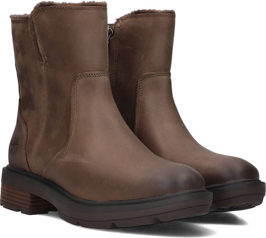 Timberland Bruine Mid Enkellaarzen met Faux Fur Brown Dames