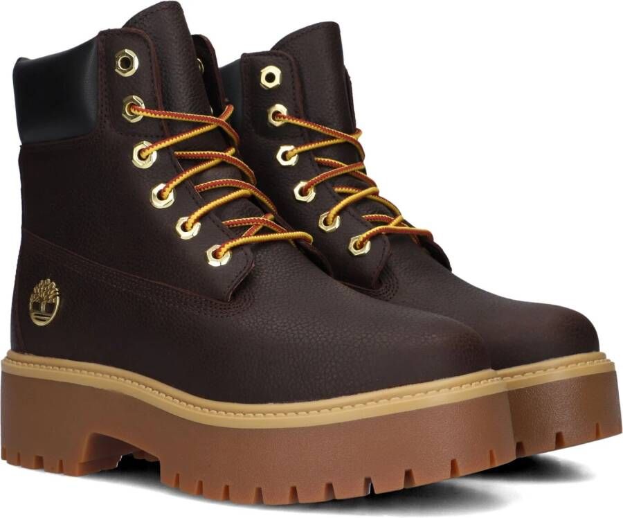 TIMBERLAND Veterboots Dames Stone Street 6” Maat: 38 5 Materiaal: Leer Kleur: Bruin