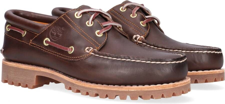 TIMBERLAND Veterschoenen Heren Authentics 3 Eye Classic Lug Maat: 41 Materiaal: Leer Kleur: Bruin