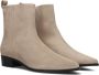 TOMMY HILFIGER Beige Enkellaarsjes Low Cowboy Flat - Thumbnail 1