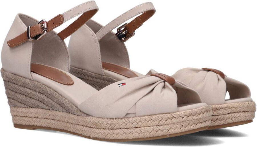 TOMMY HILFIGER Espadrilles Dames Basic Open Toe Mid Wedge Maat: 37 Materiaal: Textiel Kleur: Beige