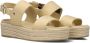 Tommy Hilfiger Beige Mid Wedge Espadrilles Sandal Beige Dames - Thumbnail 1