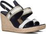 Tommy Hilfiger Blauwe Sandalen Golden Webbing - Thumbnail 1