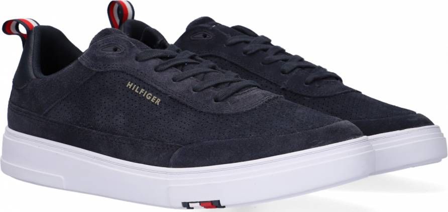 Tommy Hilfiger sneakers MODERN CUPSOLE PERF SUEDE met gestreepte aantreklus