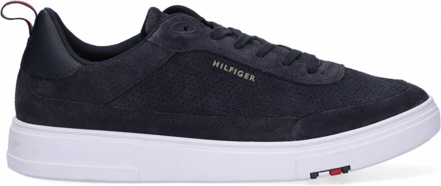 Tommy Hilfiger sneakers MODERN CUPSOLE PERF SUEDE met gestreepte aantreklus