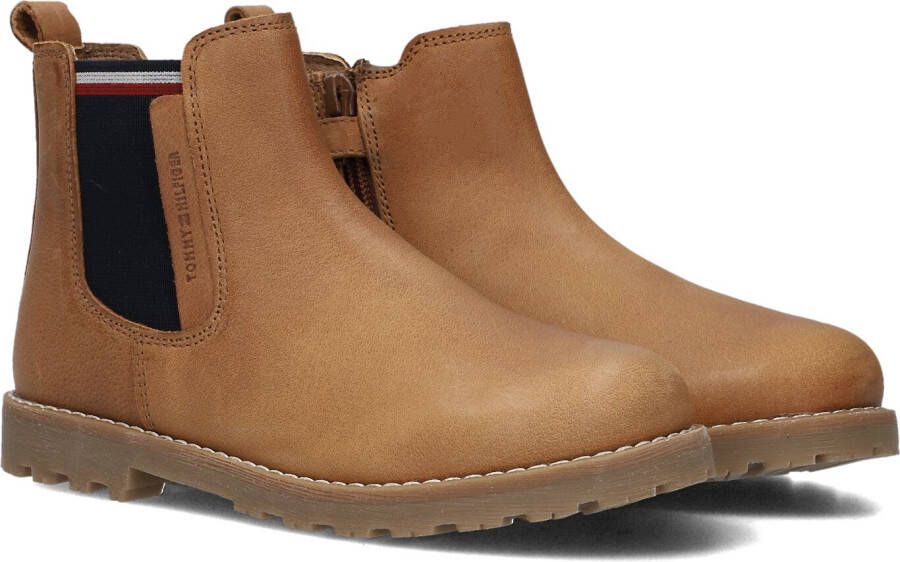 Tommy Hilfiger leren chelsea boots camel