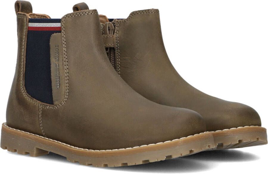 Tommy Hilfiger chelsea boots groenbruin