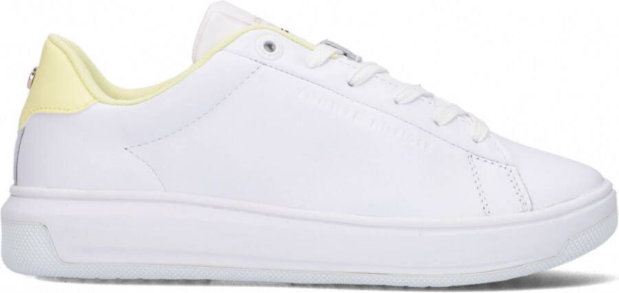 Tommy Hilfiger Lowcut Cupsole Sneakers Leren Sneaker Dames Wit