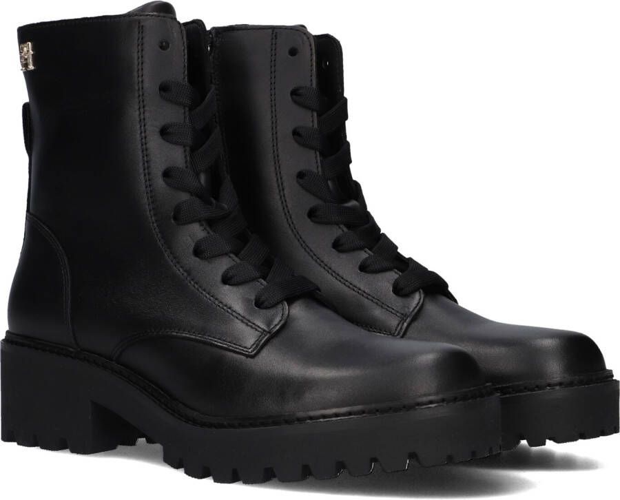 TOMMY HILFIGER Zwarte Boots Chic Mid Heell