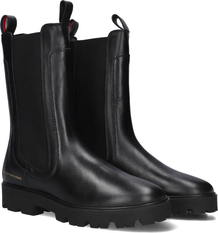 TOMMY HILFIGER Chelsea Boots Dames Th Lthr Mid Chelsea Maat: 40 Materiaal: Leer Kleur: Zwart