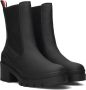 Tommy Hilfiger Rubberized Mid Heel Chelsea Laarzen Black Dames - Thumbnail 1