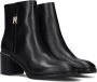 TOMMY HILFIGER Zwarte Enkellaarsjes Feminini Th Hardware Mid Bootie - Thumbnail 1