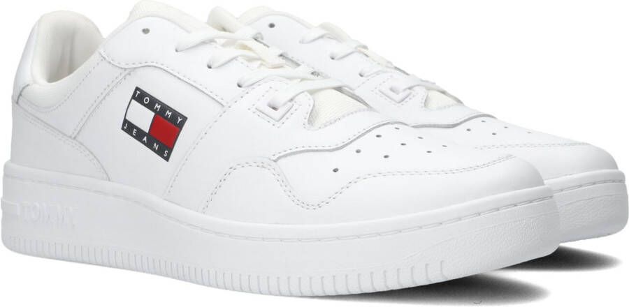 Tommy Jeans Witte Lage Sneakers Retro Basket