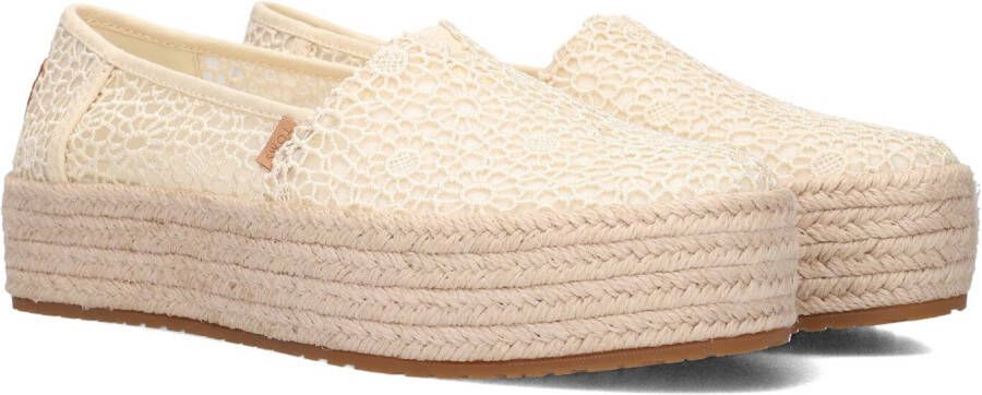 TOMS Valencia | Espadrilles met plateauzool Beige Textiel Espadrilles Dames