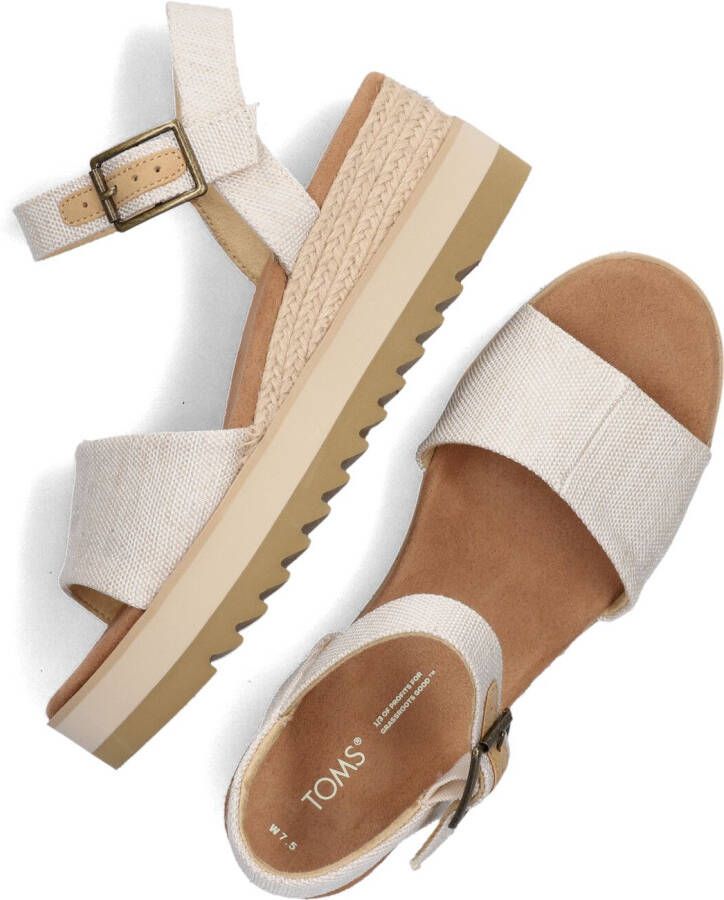 TOMS Sandalen Dames Diana Maat: 40 Materiaal: Canvas Kleur: Beige